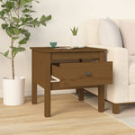 ZNTS Side Tables 2 pcs Honey Brown 50x50x49 cm Solid Wood Pine 813801