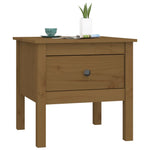 ZNTS Side Tables 2 pcs Honey Brown 50x50x49 cm Solid Wood Pine 813801