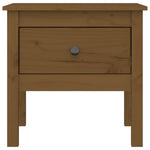 ZNTS Side Tables 2 pcs Honey Brown 50x50x49 cm Solid Wood Pine 813801