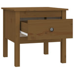 ZNTS Side Tables 2 pcs Honey Brown 50x50x49 cm Solid Wood Pine 813801
