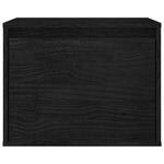 ZNTS TV Cabinets 3 pcs Black Solid Wood Pine 3100128