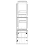 ZNTS Flower Stand with Wheels 94.5x24.5x91.5 cm White Iron 343122