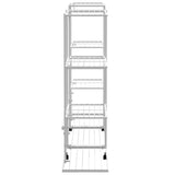 ZNTS Flower Stand with Wheels 94.5x24.5x91.5 cm White Iron 343122
