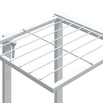 ZNTS Flower Stand with Wheels 94.5x24.5x91.5 cm White Iron 343122
