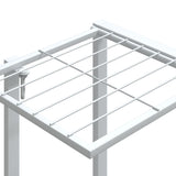 ZNTS Flower Stand with Wheels 94.5x24.5x91.5 cm White Iron 343122