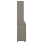 ZNTS Highboard HAMAR Solid Wood Pine Light Grey 3100925
