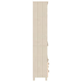 ZNTS Highboard HAMAR Solid Wood Pine Honey Brown 3100934