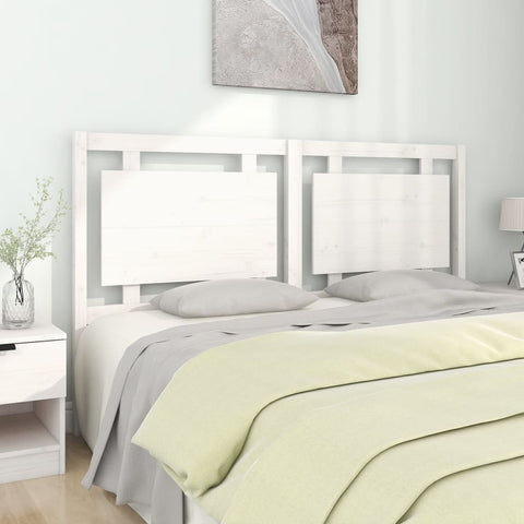 ZNTS Bed Headboard White 165.5x4x100 cm Solid Pine Wood 817951