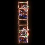 ZNTS Folding Santa on Ladder Figure with 552 LEDs 50x200 cm 343291