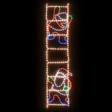 ZNTS Folding Santa on Ladder Figure with 552 LEDs 50x200 cm 343291