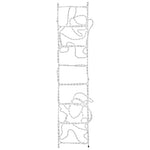 ZNTS Folding Santa on Ladder Figure with 552 LEDs 50x200 cm 343291