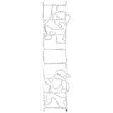 ZNTS Folding Santa on Ladder Figure with 552 LEDs 50x200 cm 343291