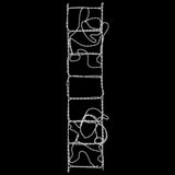 ZNTS Folding Santa on Ladder Figure with 552 LEDs 50x200 cm 343291