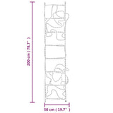 ZNTS Folding Santa on Ladder Figure with 552 LEDs 50x200 cm 343291