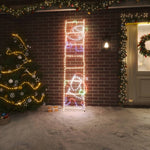 ZNTS Folding Santa on Ladder Figure with 552 LEDs 50x200 cm 343291