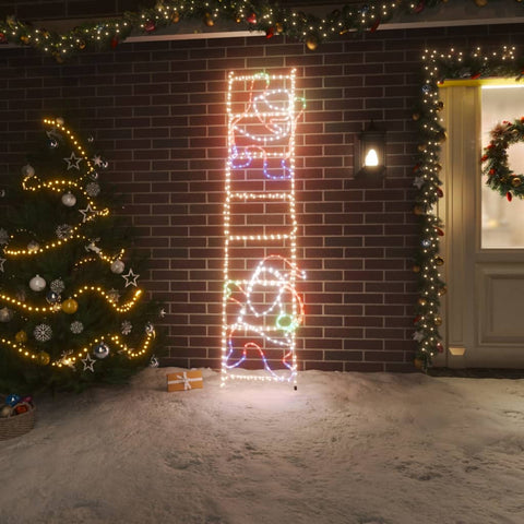 ZNTS Folding Santa on Ladder Figure with 552 LEDs 50x200 cm 343291