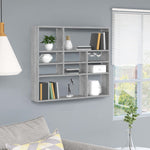 ZNTS Wall Shelf Grey Sonoma 90x16x78 cm Engineered Wood 815559