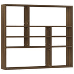 ZNTS Wall Shelf Brown Oak 90x16x78 cm Engineered Wood 815560