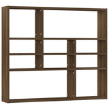 ZNTS Wall Shelf Brown Oak 90x16x78 cm Engineered Wood 815560