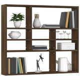ZNTS Wall Shelf Brown Oak 90x16x78 cm Engineered Wood 815560