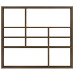 ZNTS Wall Shelf Brown Oak 90x16x78 cm Engineered Wood 815560