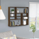 ZNTS Wall Shelf Brown Oak 90x16x78 cm Engineered Wood 815560