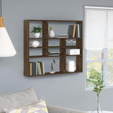 ZNTS Wall Shelf Brown Oak 90x16x78 cm Engineered Wood 815560