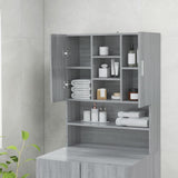 ZNTS Washing Machine Cabinet Grey Sonoma 70.5x25.5x90 cm 815946