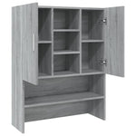 ZNTS Washing Machine Cabinet Grey Sonoma 70.5x25.5x90 cm 815946