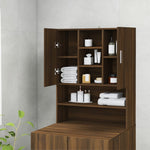 ZNTS Washing Machine Cabinet Brown Oak 70.5x25.5x90 cm 815947