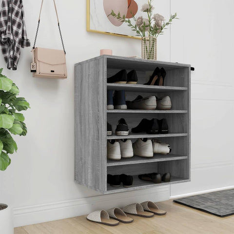 ZNTS Shoe Cabinet Grey Sonoma 60x35x70 cm Engineered Wood 816015