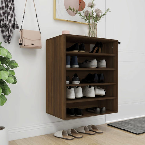 ZNTS Shoe Cabinet Brown Oak 60x35x70 cm Engineered Wood 816016