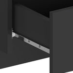 ZNTS Wall-mounted Bedside Cabinets 2 pcs Black 810938