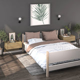 ZNTS Wall-mounted Bedside Cabinets 2 pcs Sonoma Oak 810942