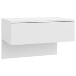 ZNTS Wall-mounted Bedside Cabinet High Gloss White 810947