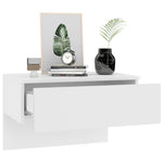 ZNTS Wall-mounted Bedside Cabinet High Gloss White 810947
