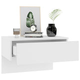ZNTS Wall-mounted Bedside Cabinet High Gloss White 810947