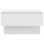 ZNTS Wall-mounted Bedside Cabinet High Gloss White 810947