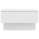 ZNTS Wall-mounted Bedside Cabinet High Gloss White 810947