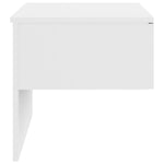 ZNTS Wall-mounted Bedside Cabinet High Gloss White 810947