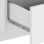 ZNTS Wall-mounted Bedside Cabinet High Gloss White 810947