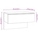 ZNTS Wall-mounted Bedside Cabinet High Gloss White 810947
