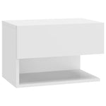 ZNTS Wall-mounted Bedside Cabinet White 810953