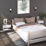 ZNTS Wall-mounted Bedside Cabinet White 810953