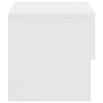 ZNTS Wall-mounted Bedside Cabinet White 810953