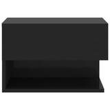 ZNTS Wall-mounted Bedside Cabinets 2 pcs Black 810956