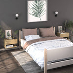 ZNTS Wall-mounted Bedside Cabinet Sonoma Oak 810959