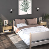 ZNTS Wall-mounted Bedside Cabinet Sonoma Oak 810959