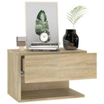 ZNTS Wall-mounted Bedside Cabinet Sonoma Oak 810959