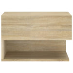 ZNTS Wall-mounted Bedside Cabinet Sonoma Oak 810959